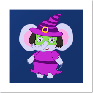 Emma Elephant - Halloween Witch costume Posters and Art